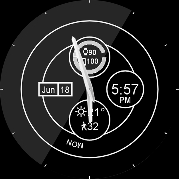 Chrono Flat HD Watch Face - Image screenshot of android app