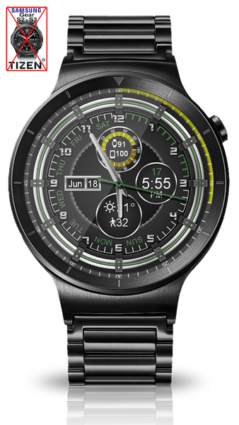 Chrono Flat HD Watch Face - Image screenshot of android app