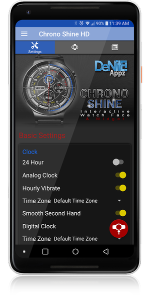 Chrono Shine HD Watch Face - Image screenshot of android app