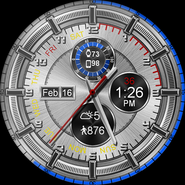 Chrono Shine HD Watch Face - Image screenshot of android app