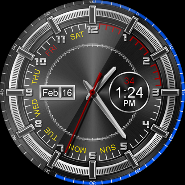 Chrono Shine HD Watch Face - Image screenshot of android app