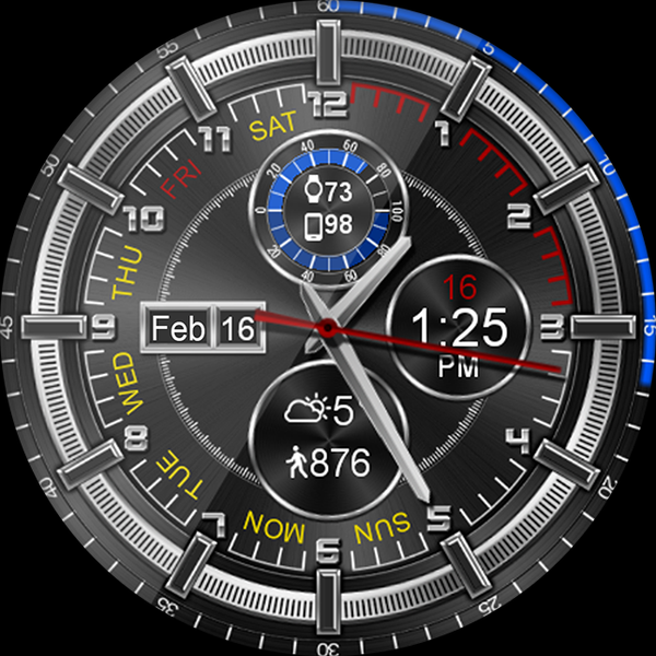 Chrono Shine HD Watch Face - Image screenshot of android app