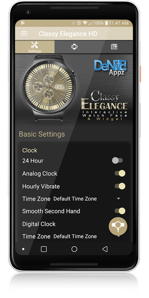 Classy Elegance HD Watch Face - Image screenshot of android app