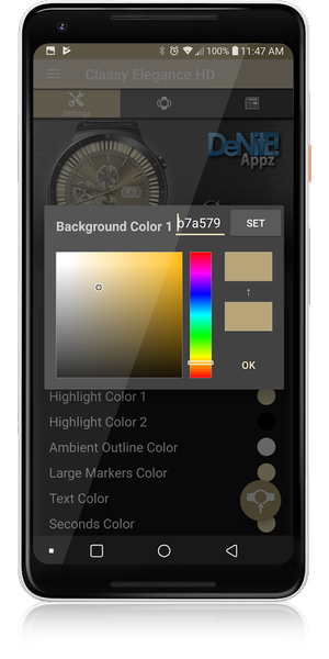 Classy Elegance HD Watch Face - Image screenshot of android app