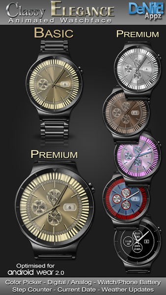 Classy Elegance HD Watch Face - Image screenshot of android app