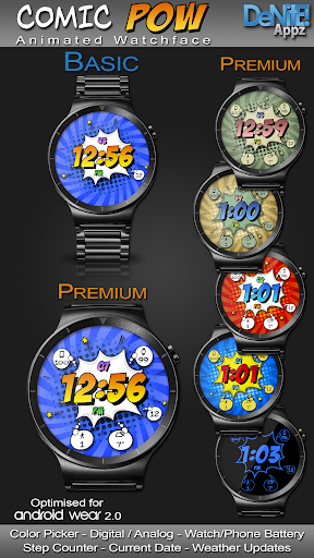 Comic Pow HD Watch Face - Image screenshot of android app