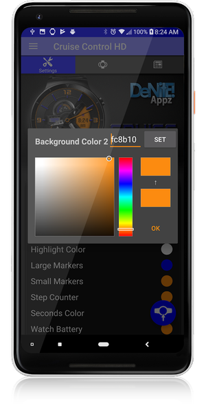 Cruise Control HD Watch Face - Image screenshot of android app