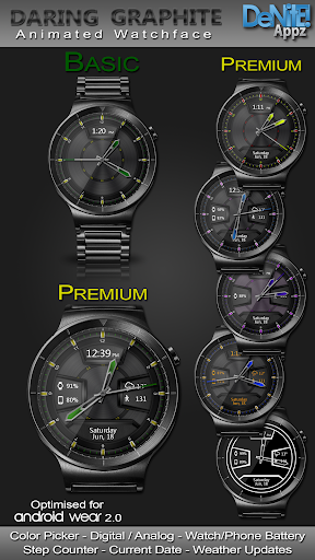 Daring Graphite HD Watch Face - Image screenshot of android app