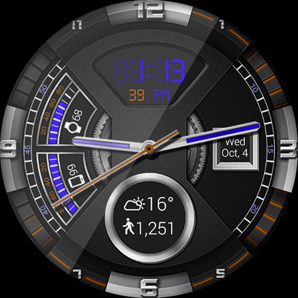 Dashing Gears HD WatchFace - Image screenshot of android app
