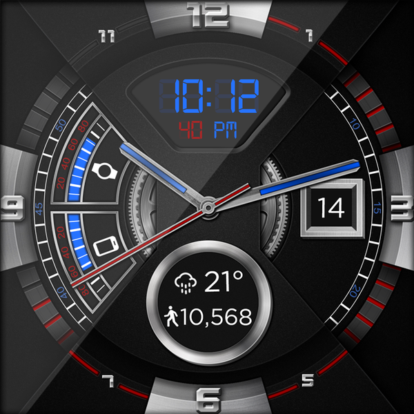 Dashing Gears HD WatchFace - Image screenshot of android app