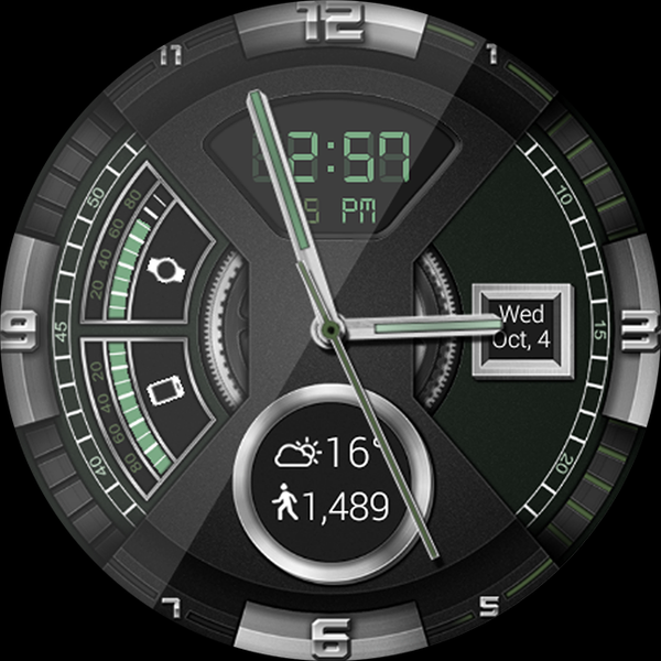 Dashing Gears HD WatchFace - Image screenshot of android app