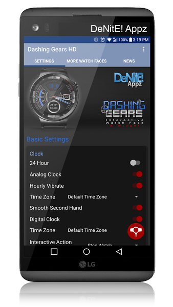Dashing Gears HD WatchFace - Image screenshot of android app