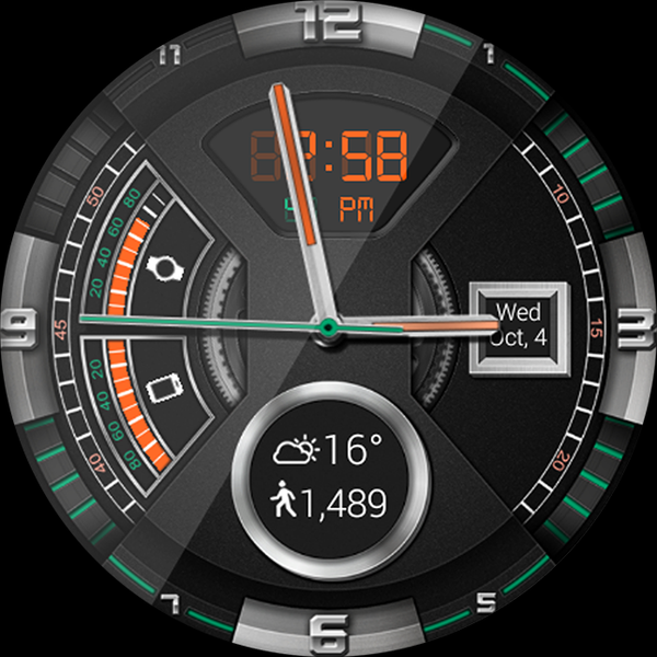Dashing Gears HD WatchFace - Image screenshot of android app