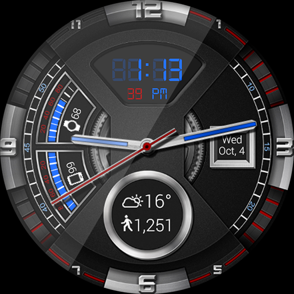 Dashing Gears HD WatchFace - Image screenshot of android app