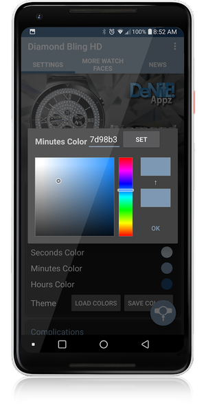 Diamond Bling HD Watch Face - Image screenshot of android app