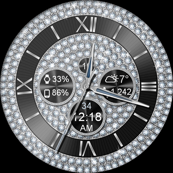 Diamond Bling HD Watch Face - Image screenshot of android app
