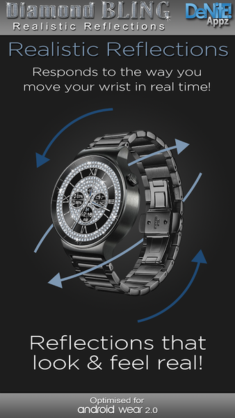 Diamond Bling HD Watch Face - Image screenshot of android app