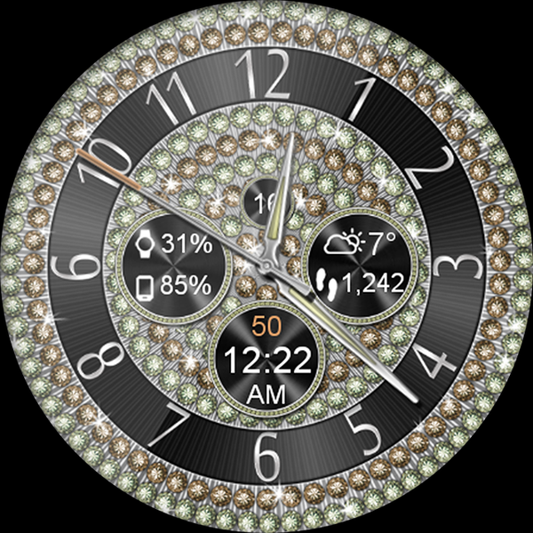 Diamond Bling HD Watch Face - Image screenshot of android app