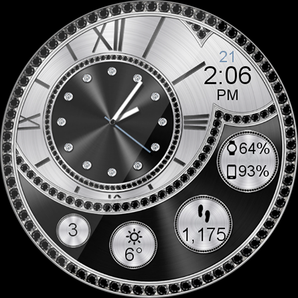 Diamond Bliss HD Watch Face - Image screenshot of android app