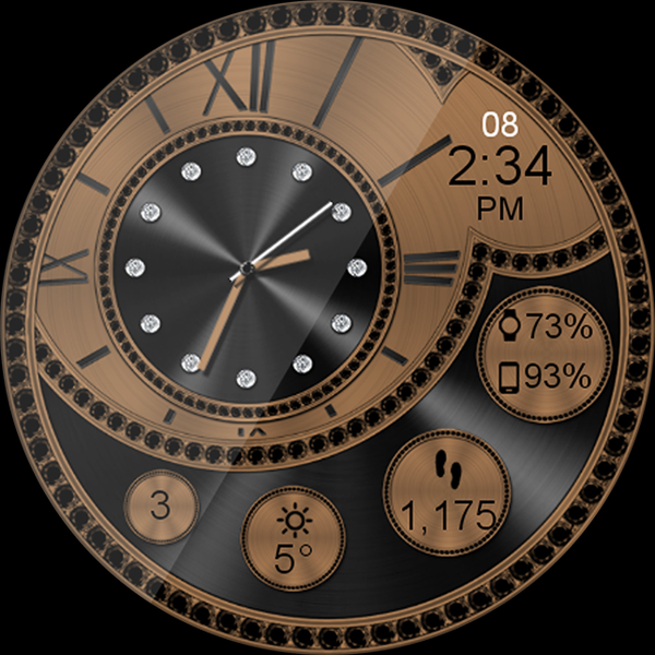 Diamond Bliss HD Watch Face - Image screenshot of android app