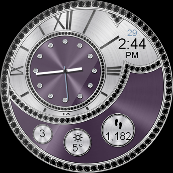 Diamond Bliss HD Watch Face - Image screenshot of android app