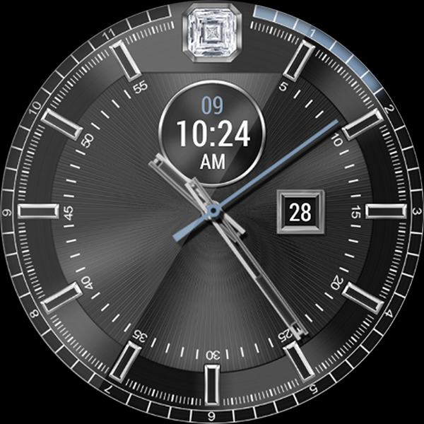 Diamond Elegance HD Watch Face - Image screenshot of android app