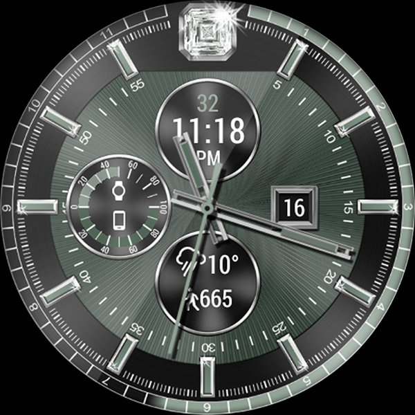 Diamond Elegance HD Watch Face - Image screenshot of android app