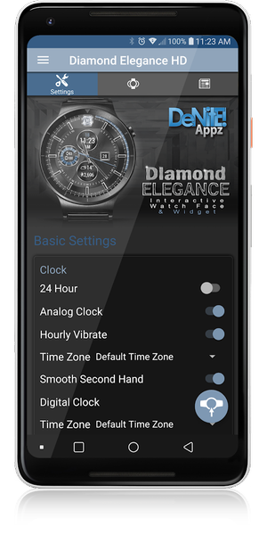 Diamond Elegance HD Watch Face - Image screenshot of android app