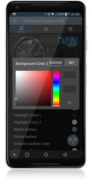 Diamond Elegance HD Watch Face - Image screenshot of android app