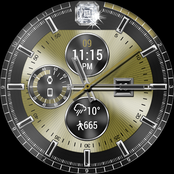 Diamond Elegance HD Watch Face - Image screenshot of android app
