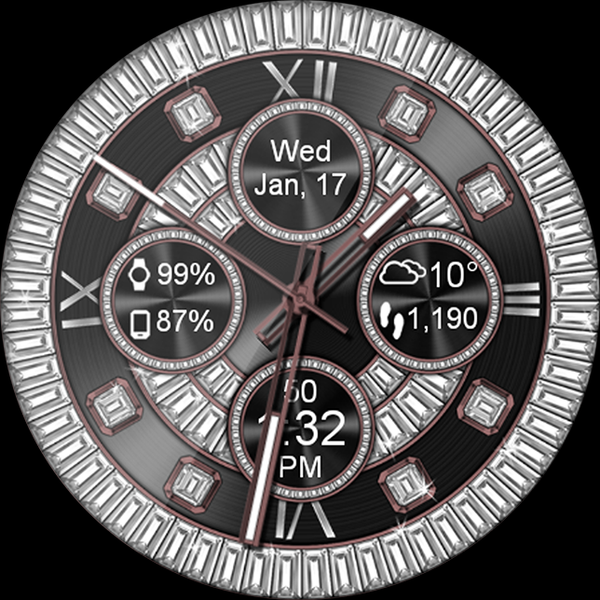 Diamond Glitz HD Watch Face - Image screenshot of android app