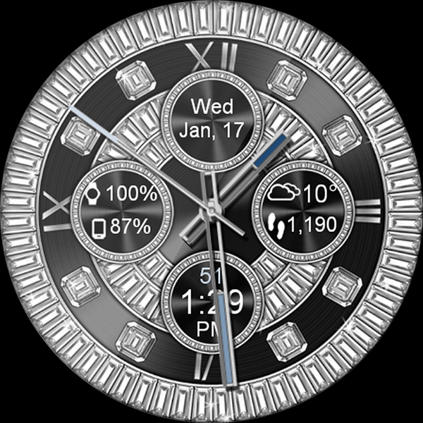 Diamond Glitz HD Watch Face - Image screenshot of android app