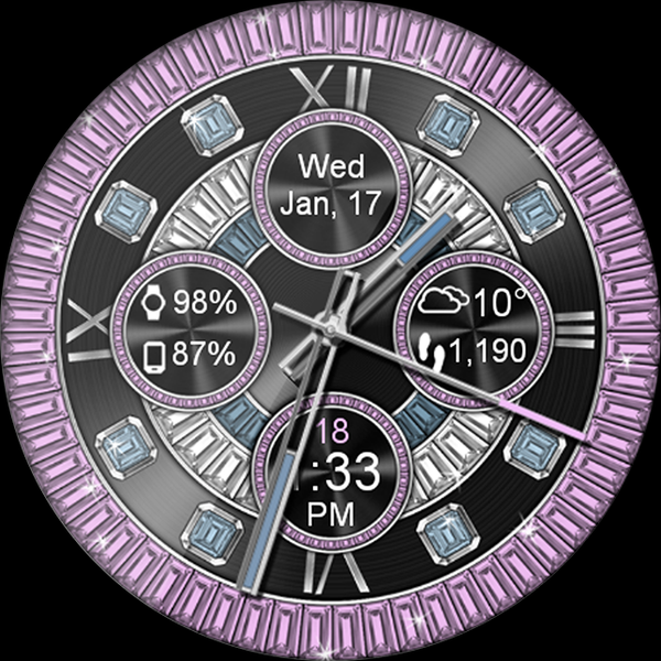 Diamond Glitz HD Watch Face - Image screenshot of android app