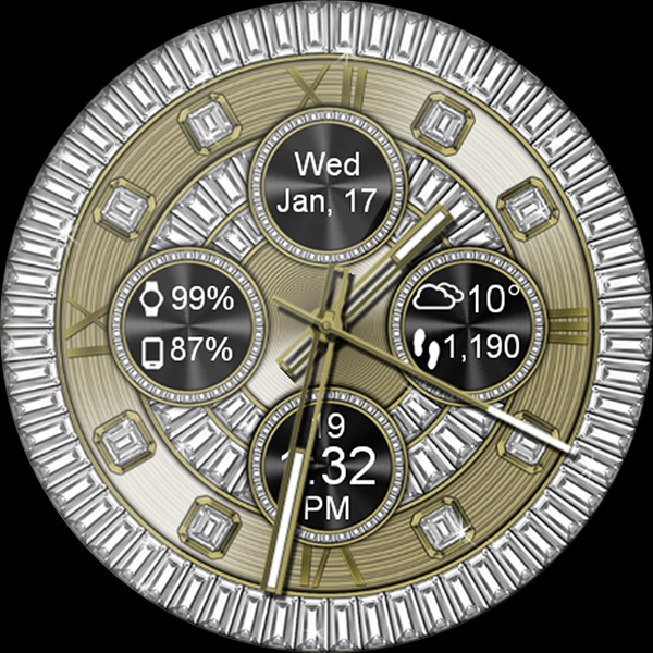 Diamond Glitz HD Watch Face - Image screenshot of android app