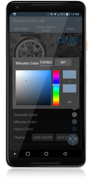 Diamond Glitz HD Watch Face - Image screenshot of android app