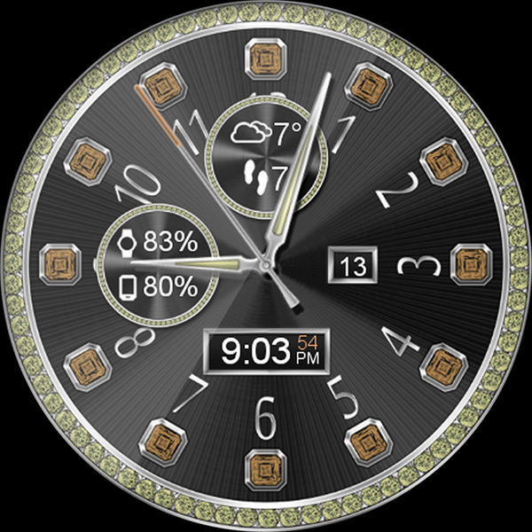 Diamond Lux HD Watch Face - Image screenshot of android app