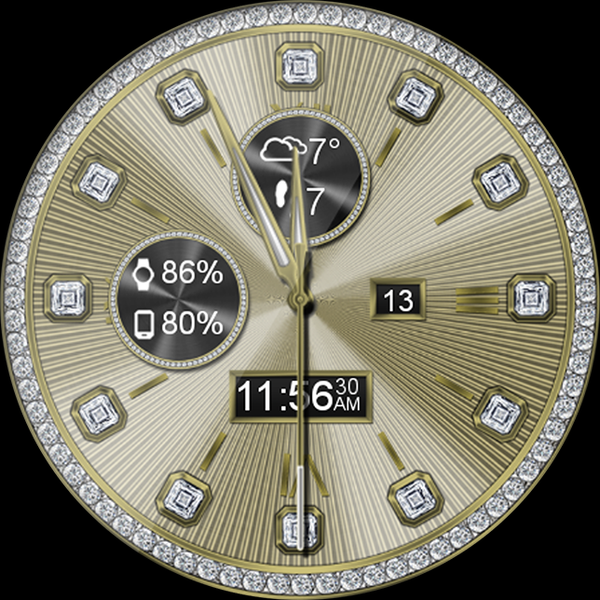 Diamond Lux HD Watch Face - Image screenshot of android app