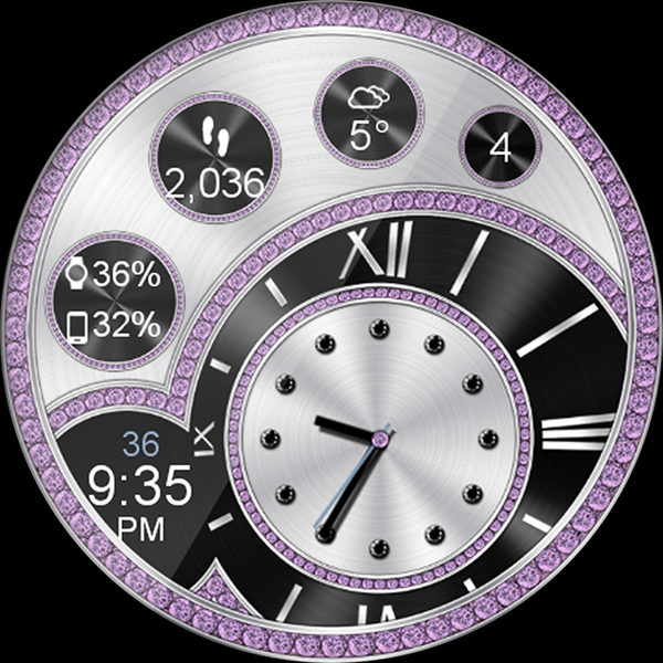 Diamond Ritz HD Watch Face - Image screenshot of android app
