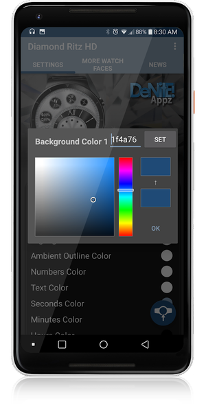 Diamond Ritz HD Watch Face - Image screenshot of android app
