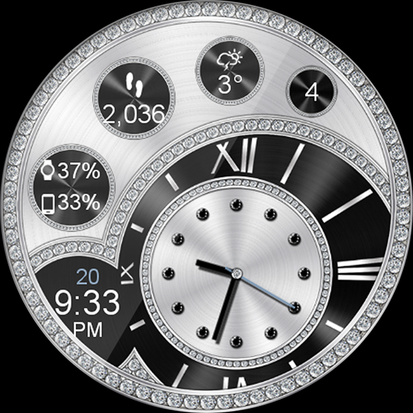 Diamond Ritz HD Watch Face - Image screenshot of android app