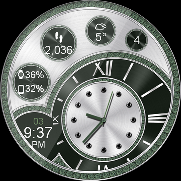 Diamond Ritz HD Watch Face - Image screenshot of android app