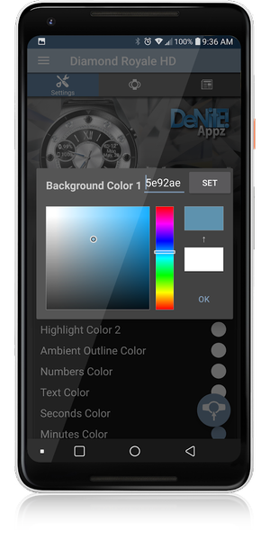 Diamond Royale HD Watch Face - Image screenshot of android app
