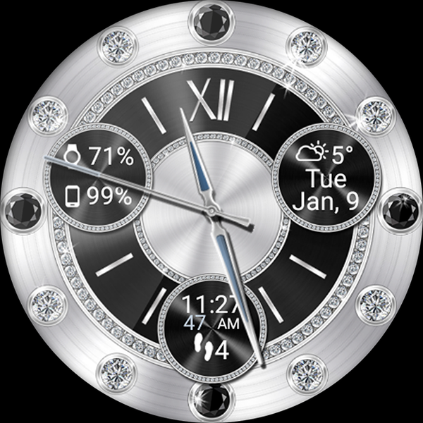 Diamond Royale HD Watch Face - Image screenshot of android app