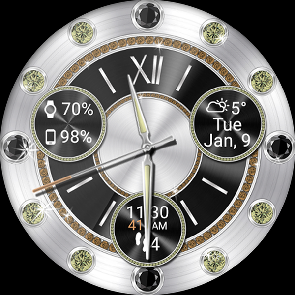 Diamond Royale HD Watch Face - Image screenshot of android app