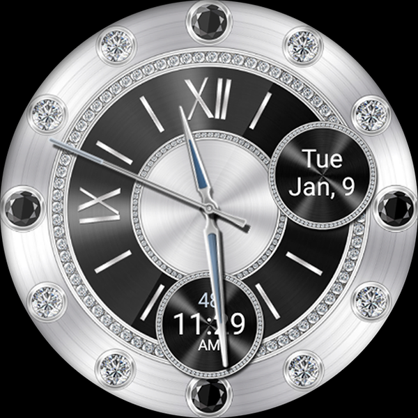 Diamond Royale HD Watch Face - Image screenshot of android app
