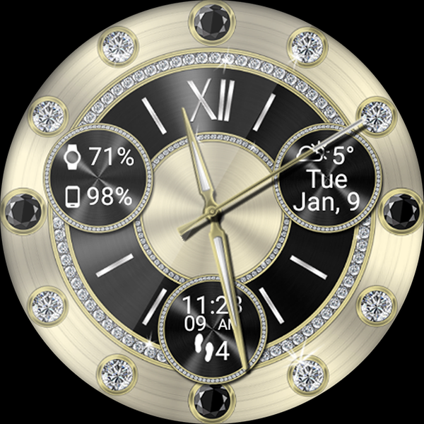 Diamond Royale HD Watch Face - Image screenshot of android app