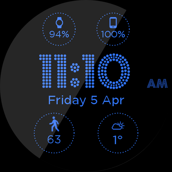 Dot Face HD Watch Face - Image screenshot of android app
