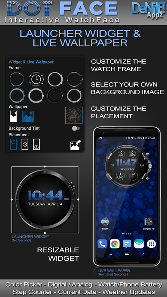Dot Face HD Watch Face - Image screenshot of android app