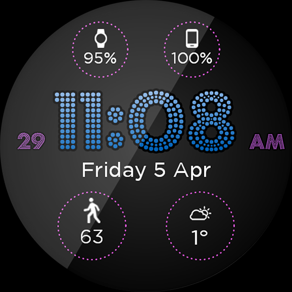 Dot Face HD Watch Face - Image screenshot of android app