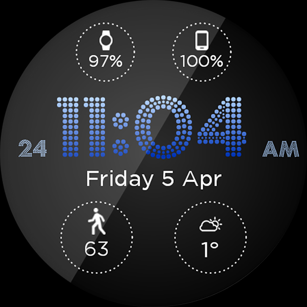 Dot Face HD Watch Face - Image screenshot of android app